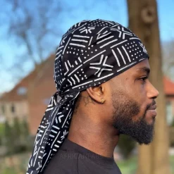Durag / Du-rag / Do-rag / Bandana - Unisex - Zwarte mud