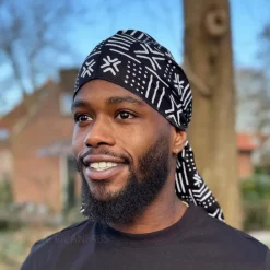 Durag / Du-rag / Do-rag / Bandana - Unisex - Zwarte mud