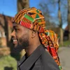 Durag / Du-rag / Do-rag / Bandana - Unisex - Oranje / blauw / groene Kente