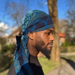 Durag / Du-rag / Do-rag / Bandana - Unisex - Blauw Ring
