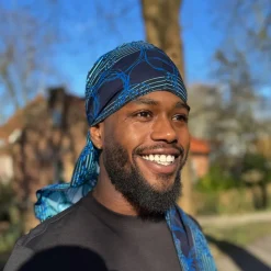 Durag / Du-rag / Do-rag / Bandana - Unisex - Blauw Ring
