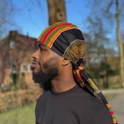 Durag / Du-rag / Do-rag / Bandana - Unisex - Zwart Pan African