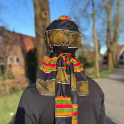 Durag / Du-rag / Do-rag / Bandana - Unisex - Zwart Pan African