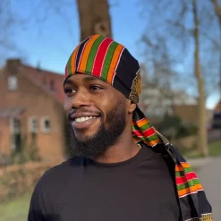 Durag / Du-rag / Do-rag / Bandana - Unisex - Zwart Pan African