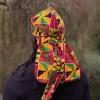 Durag / Du-rag / Do-rag / Bandana - Unisex - Oranje / groen Kente
