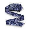 Easy headwrap / hoofddoek - Blauw Ndop Kameroen