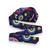 Easy headwrap / hoofddoek - Blauw Roze Paisle