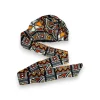 Easy headwrap / hoofddoek - Rood & Oranje Bogolan Symbolen