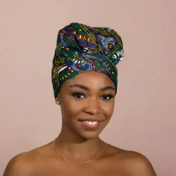 Easy headwrap / hoofddoek - Satijnen binnenkant - Multicolor Paisley