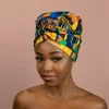 Easy headwrap / hoofddoek - Satijnen binnenkant - Kente Geel 2