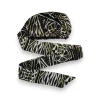 Easy headwrap / hoofddoek - Zwart Geel Ndop Kameroen