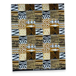 Fat Quarter Afrikaanse Wax Print Stof - FTQ-8735 - Quilt & Patchwork (45 x 57 cm / 18 x 22 inch)