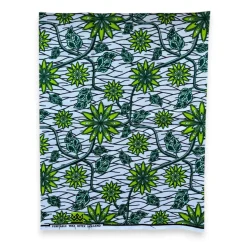 Fat Quarter Afrikaanse Wax Print Stof - Groen FTQ 8732 - Quilt & Patchwork (45 x 57 cm / 18 x 22 inch)