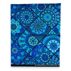 Fat Quarter Afrikaanse Wax Print Stof - Blauw FTQ 8722 - Quilt & Patchwork (45 x 57 cm / 18 x 22 inch)