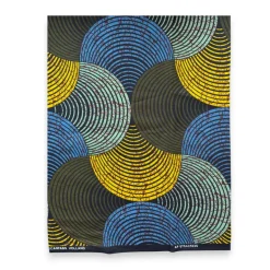 Fat Quarter Afrikaanse Wax Print Stof - Groen Blauw FTQ 8717 - Quilt & Patchwork (45 x 57 cm / 18 x 22 inch)