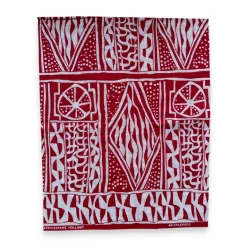 Fat Quarter Afrikaanse Wax Print Stof - Rood FTQ 8715 - Quilt & Patchwork (45 x 57 cm / 18 x 22 inch)