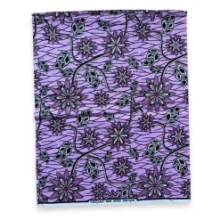 Fat Quarter Afrikaanse Wax Print Stof - Paars FTQ 8713 - Quilt & Patchwork (45 x 57 cm / 18 x 22 inch)