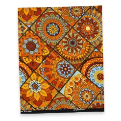Fat Quarter Afrikaanse Wax Print Stof - Oranje FTQ 8711 - Quilt & Patchwork (45 x 57 cm / 18 x 22 inch)
