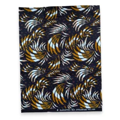 Fat Quarter Afrikaanse Wax Print Stof - Bruin Zwart FTQ 8710 - Quilt & Patchwork (45 x 57 cm / 18 x 22 inch)