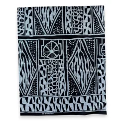 Fat Quarter Afrikaanse Wax Print Stof - Zwart Wit FTQ 8709 - Quilt & Patchwork (45 x 57 cm / 18 x 22 inch)