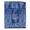 Fat Quarter Afrikaanse Wax Print Stof - Blauw Wit FTQ 8703 - Quilt & Patchwork (45 x 57 cm / 18 x 22 inch)