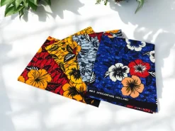 4 Fat quarters - Bloemen Mix Quiltstoffen / Patchwork stoffen - Afrikaanse print stof