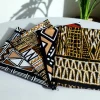 4 Fat quarters - Bogolan 2 mix Quiltstoffen / Patchwork stoffen - Afrikaanse print stof
