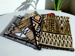4 Fat quarters - Bogolan 2 mix Quiltstoffen / Patchwork stoffen - Afrikaanse print stof