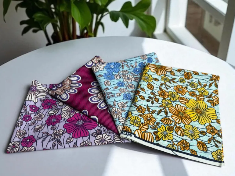4 Fat quarters - Floral mix Quiltstoffen / Patchwork stoffen - Afrikaanse print stof