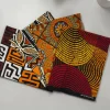 4 Fat quarters - Geel mix Quiltstoffen / Patchwork stoffen - Afrikaanse print stof