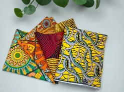 4 Fat quarters - Geel mix X Quiltstoffen / Patchwork stoffen - Afrikaanse print stof