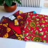 4 Fat quarters - Rood mix Quiltstoffen / Patchwork stoffen - Afrikaanse print stof