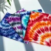 4 Fat quarters - Tie Dye mix Quiltstoffen / Patchwork stoffen - Afrikaanse print stof