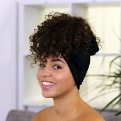 Fluwelen hoofddoek / Velvet headwrap - Zwart