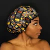 GROTE Douchemuts / Shower cap voor vol haar / krullen / afro - Bruin / Beige bogolan