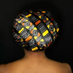 GROTE Douchemuts / Shower cap voor vol haar / krullen / afro - Bruin / Beige bogolan