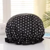 GROTE Douchemuts / Shower cap voor vol haar / krullen / afro - Zwart met stippen