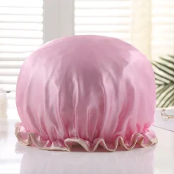 GROTE Douchemuts / Shower cap voor vol haar / krullen / afro - Roze