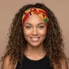Haarband / Hoofdband in Afrikaanse print - Groen Kente