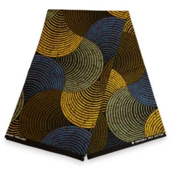 Haarband / Hoofdband in Afrikaanse print - Groen Concentric Circles