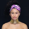 Haarband / Hoofdband in Afrikaanse print - Paarse kente