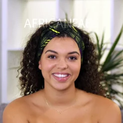 Haarband / Hoofdband in Afrikaanse print - Volwassenen - Groen / paars VLISCO
