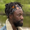 Haarband / Hoofdband in Afrikaanse print - Unisex Volwassenen - Perzik bogolan