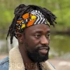 Haarband / Hoofdband in Afrikaanse print - Unisex Volwassenen - Oranje bogolan