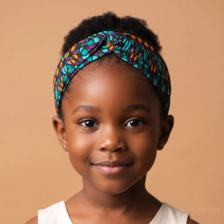 Haarband / Hoofdband voor Kinderen in Afrikaanse print - Kinderen - Multi color Ocean Eye