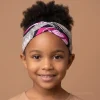 Haarband / Hoofdband voor Kinderen in Afrikaanse print - Roze X