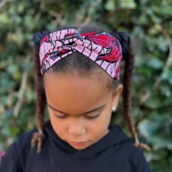 Haarband / Hoofdband voor Kinderen in Afrikaanse print - Roze