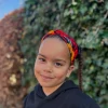 Haarband / Hoofdband voor Kinderen in Afrikaanse print - Rode bloem