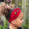 Haarband / Hoofdband voor Kinderen in Afrikaanse print - Kinderen - Rood / Gele Stars VLISCO