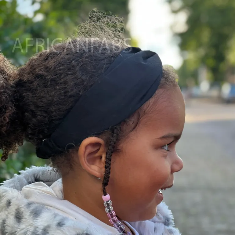 Haarband / Hoofdband voor Kinderen in Afrikaanse print - Kinderen - Zwart